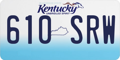 KY license plate 610SRW