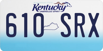 KY license plate 610SRX