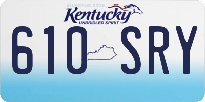 KY license plate 610SRY