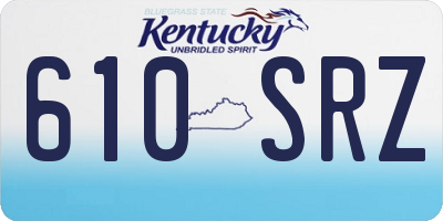 KY license plate 610SRZ