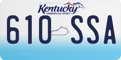 KY license plate 610SSA