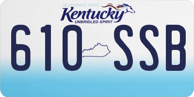 KY license plate 610SSB