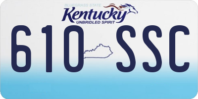 KY license plate 610SSC