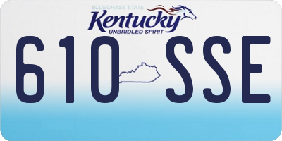 KY license plate 610SSE
