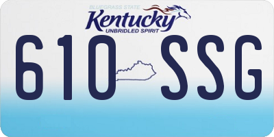 KY license plate 610SSG