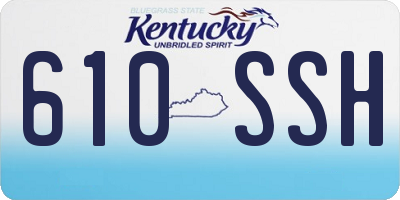 KY license plate 610SSH