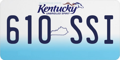 KY license plate 610SSI