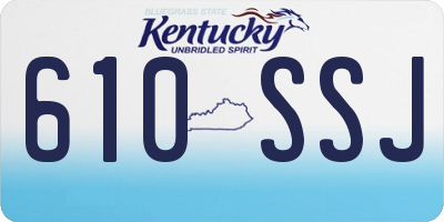 KY license plate 610SSJ