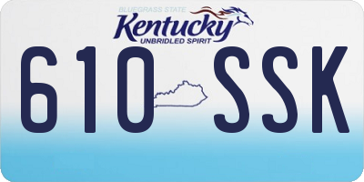 KY license plate 610SSK