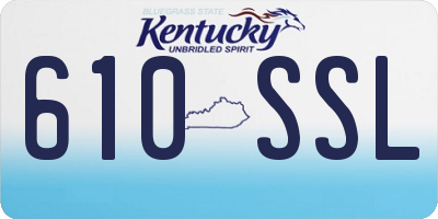 KY license plate 610SSL