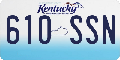 KY license plate 610SSN