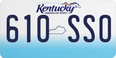 KY license plate 610SSO