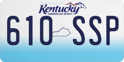 KY license plate 610SSP
