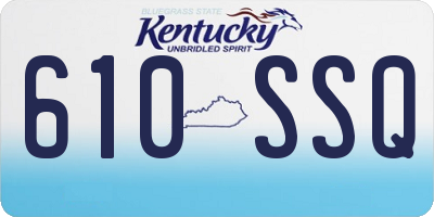 KY license plate 610SSQ