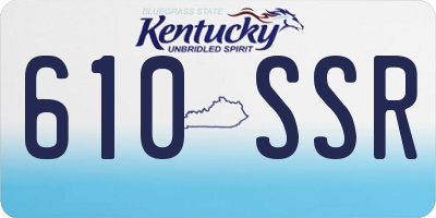 KY license plate 610SSR