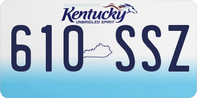 KY license plate 610SSZ