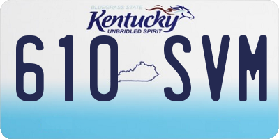 KY license plate 610SVM