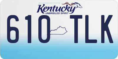 KY license plate 610TLK