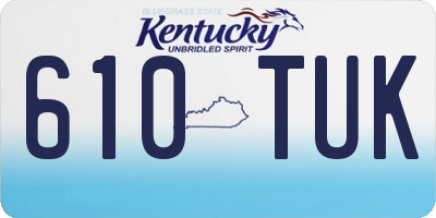 KY license plate 610TUK