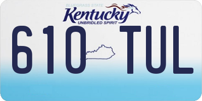 KY license plate 610TUL