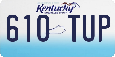 KY license plate 610TUP