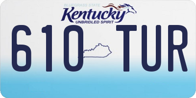 KY license plate 610TUR