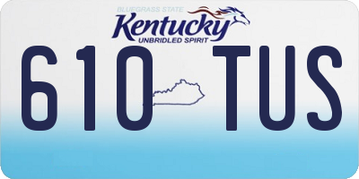 KY license plate 610TUS
