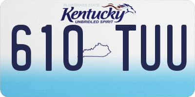 KY license plate 610TUU