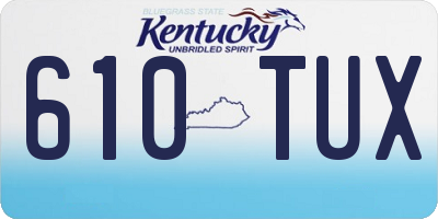 KY license plate 610TUX