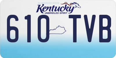 KY license plate 610TVB