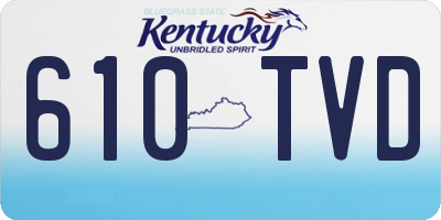 KY license plate 610TVD