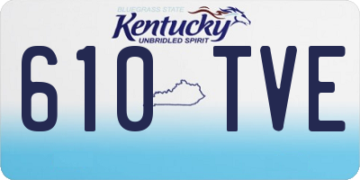 KY license plate 610TVE