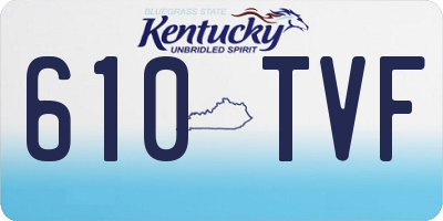 KY license plate 610TVF
