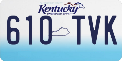KY license plate 610TVK