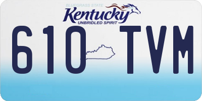 KY license plate 610TVM