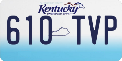 KY license plate 610TVP