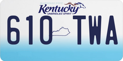KY license plate 610TWA