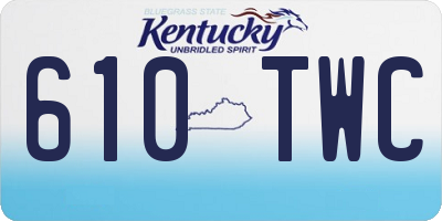 KY license plate 610TWC