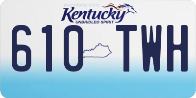 KY license plate 610TWH