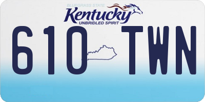 KY license plate 610TWN