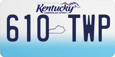 KY license plate 610TWP