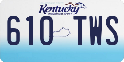 KY license plate 610TWS