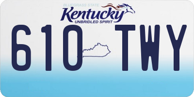 KY license plate 610TWY