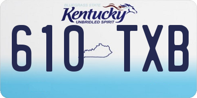 KY license plate 610TXB