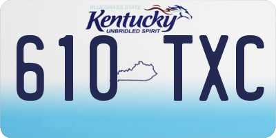 KY license plate 610TXC