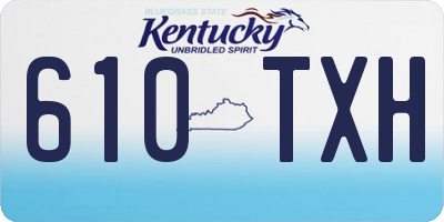 KY license plate 610TXH