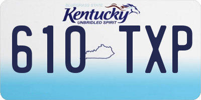 KY license plate 610TXP