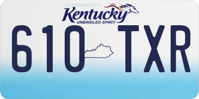 KY license plate 610TXR