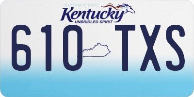 KY license plate 610TXS