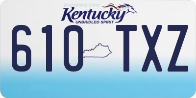 KY license plate 610TXZ